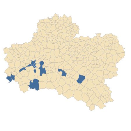 Répartition de Trifolium incarnatum var. molinerii (Balb. ex Hornem.) Ser. dans le Loiret