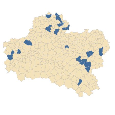 Répartition de Anacamptis pyramidalis (L.) Rich. dans le Loiret