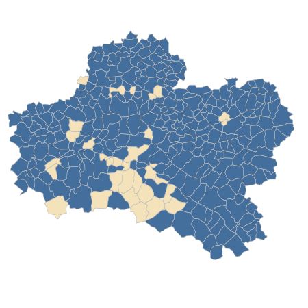 Répartition de Ligustrum vulgare L. dans le Loiret