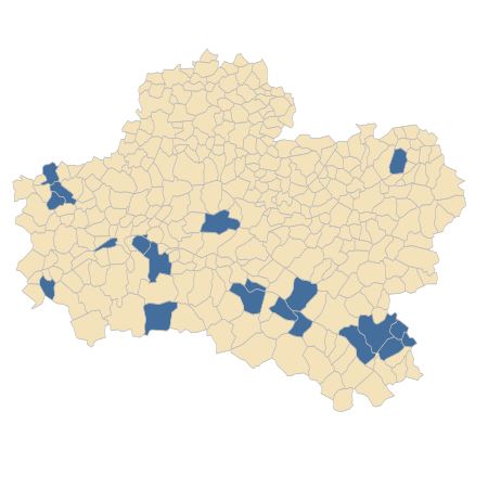 Répartition de Limosella aquatica L. dans le Loiret