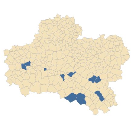 Répartition de Filago lutescens Jord. subsp. lutescens dans le Loiret