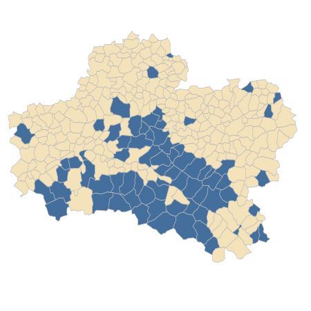 Répartition de Linaria repens (L.) Mill. dans le Loiret