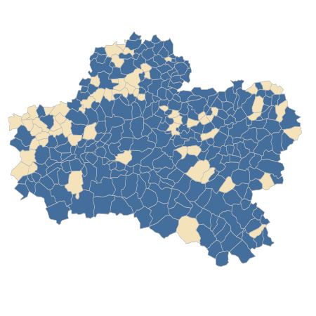 Répartition de Linaria vulgaris Mill. dans le Loiret