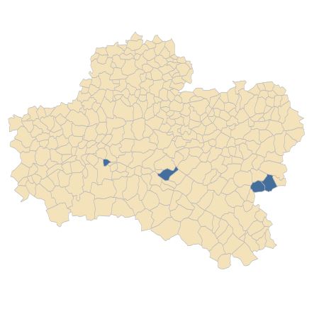 Répartition de Polygonum aviculare subsp. rurivagum (Jord. ex Boreau) Berher dans le Loiret