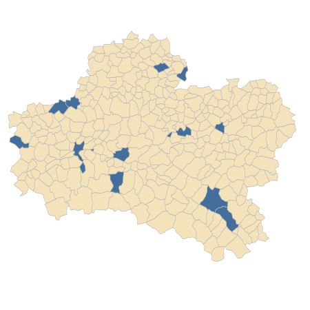 Répartition de Linum usitatissimum L. dans le Loiret