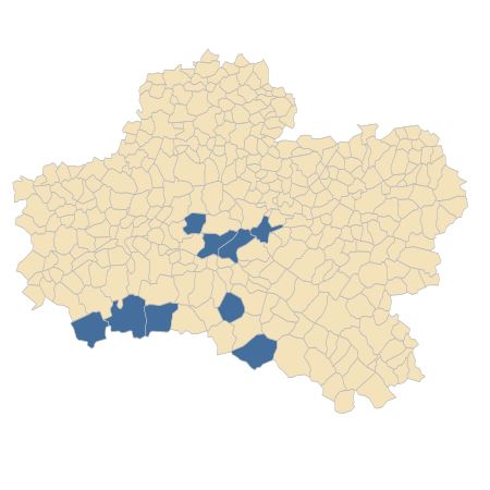 Répartition de Logfia gallica (L.) Coss. & Germ. dans le Loiret