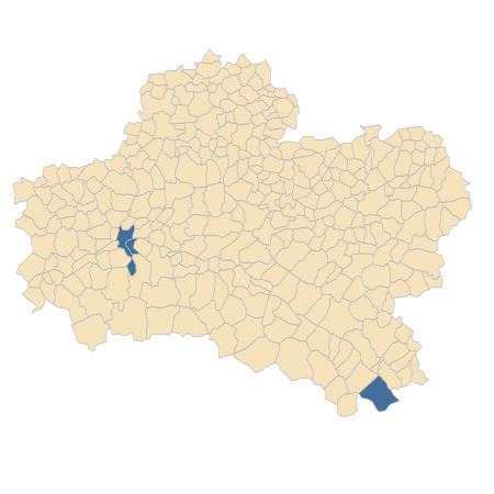 Répartition de Fallopia baldschuanica (Regel) Holub dans le Loiret