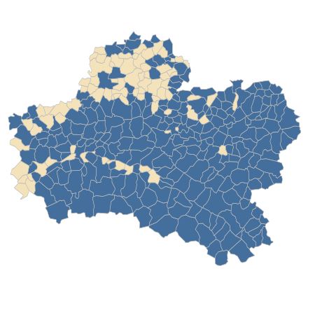 Répartition de Lonicera periclymenum L. dans le Loiret