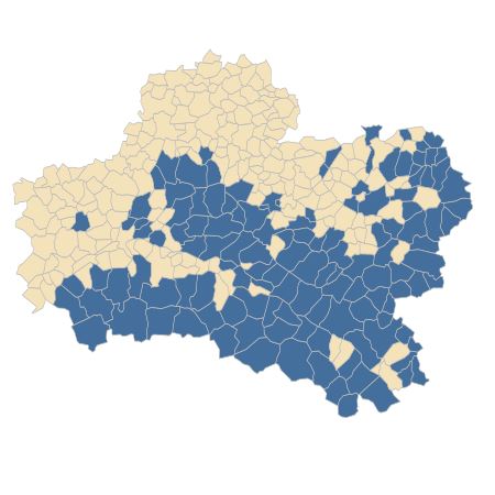 Répartition de Lotus pedunculatus Cav. dans le Loiret