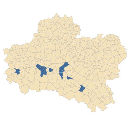 Répartition de Lupinus angustifolius L. dans le Loiret