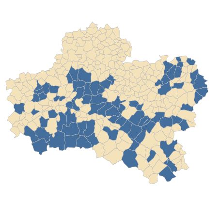 Répartition de Luzula multiflora (Ehrh.) Lej. dans le Loiret