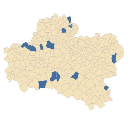 Répartition de Capsella bursa-pastoris (L.) Medik. subsp. bursa-pastoris dans le Loiret