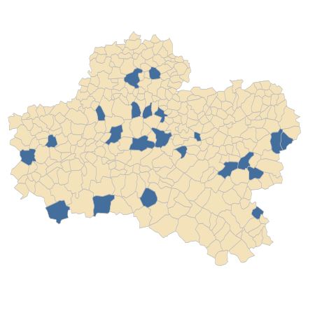 Répartition de Eupatorium cannabinum L. subsp. cannabinum dans le Loiret