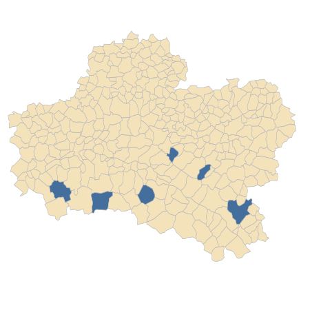 Répartition de Pilosella lactucella (Wallr.) P.D.Sell & C.West subsp. lactucella dans le Loiret