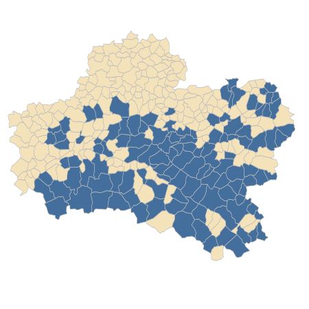 Répartition de Lychnis flos-cuculi L. dans le Loiret