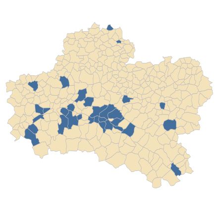 Répartition de Vicia lutea L. subsp. lutea dans le Loiret