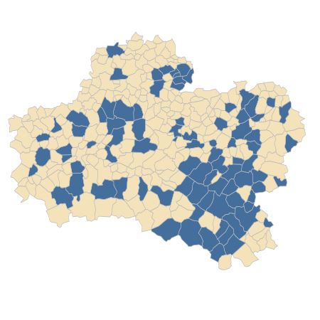 Répartition de Malus sylvestris Mill. dans le Loiret