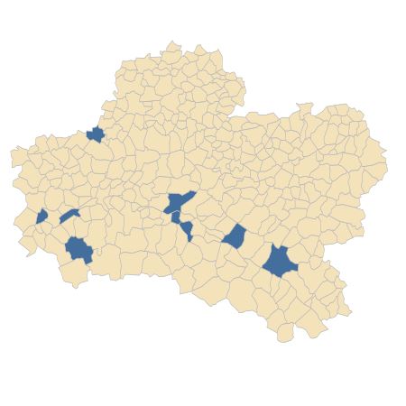 Répartition de Malva alcea L. dans le Loiret