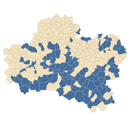 Répartition de Malva moschata L. dans le Loiret