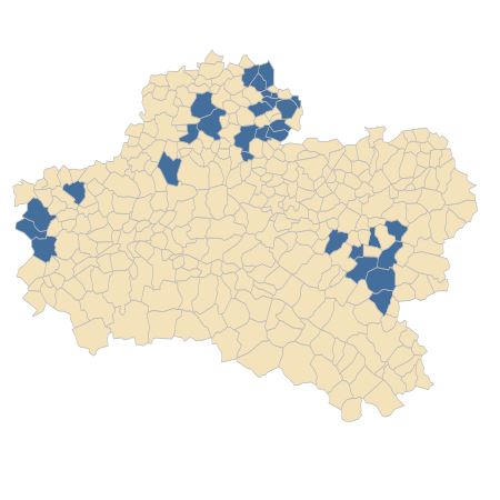 Répartition de Malva setigera Spenn. dans le Loiret