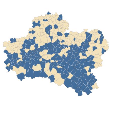 Répartition de Medicago arabica (L.) Huds. dans le Loiret