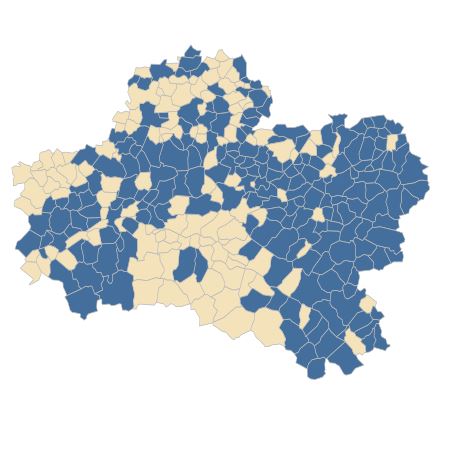 Répartition de Carex sylvatica Huds. subsp. sylvatica dans le Loiret