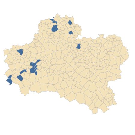 Répartition de Medicago polymorpha L. dans le Loiret