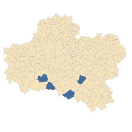 Répartition de Arenaria montana L. subsp. montana dans le Loiret