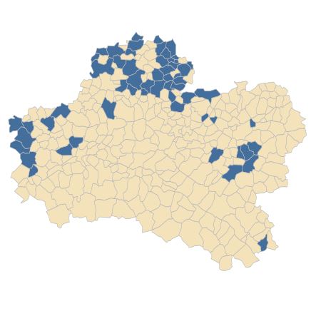 Répartition de Melampyrum arvense L. dans le Loiret