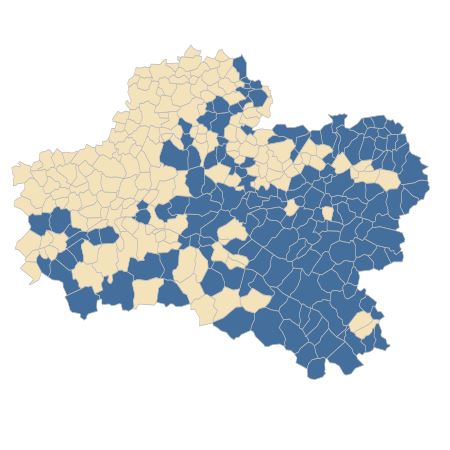 Répartition de Angelica sylvestris L. dans le Loiret