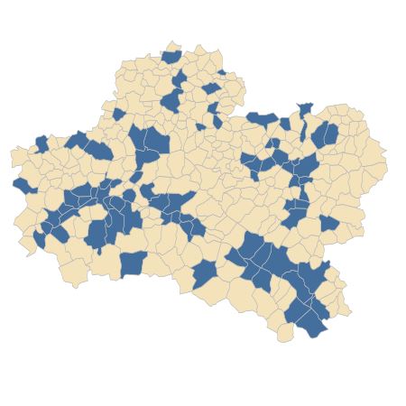 Répartition de Trigonella alba (Medik.) Coulot & Rabaute dans le Loiret