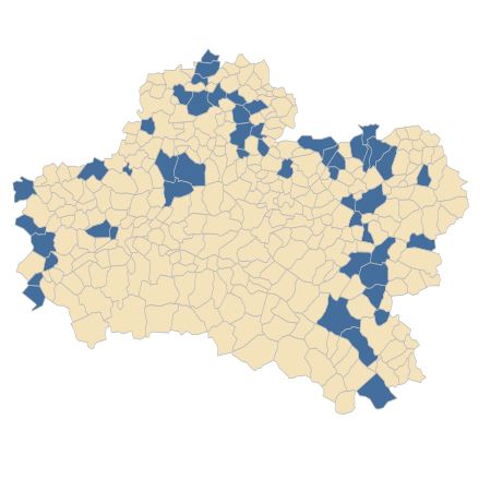Répartition de Trigonella officinalis (L.) Coulot & Rabaute dans le Loiret