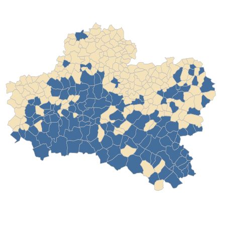 Répartition de Mentha arvensis L. dans le Loiret