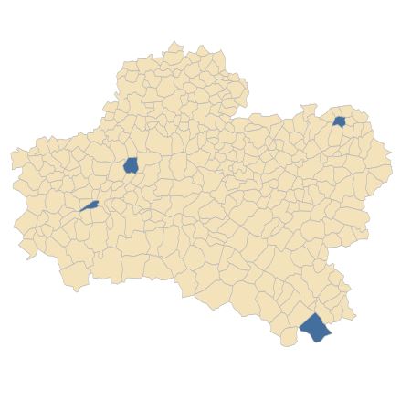 Répartition de Mentha spicata L. dans le Loiret