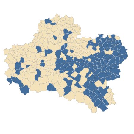 Répartition de Mentha suaveolens Ehrh. dans le Loiret