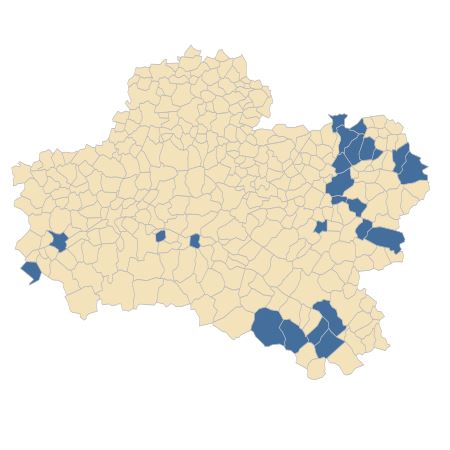 Répartition de Mercurialis perennis L. dans le Loiret