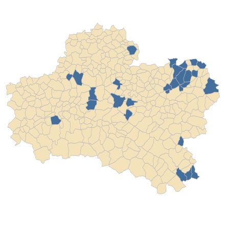 Répartition de Milium effusum L. dans le Loiret