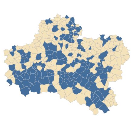 Répartition de Minuartia hybrida (Vill.) Schischk. dans le Loiret