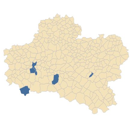 Répartition de Moenchia erecta (L.) G.Gaertn., B.Mey. & Scherb. dans le Loiret