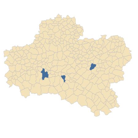 Répartition de Muscari botryoides (L.) Mill. dans le Loiret