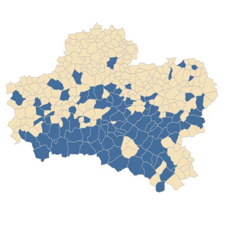 Répartition de Myosotis discolor Pers. dans le Loiret