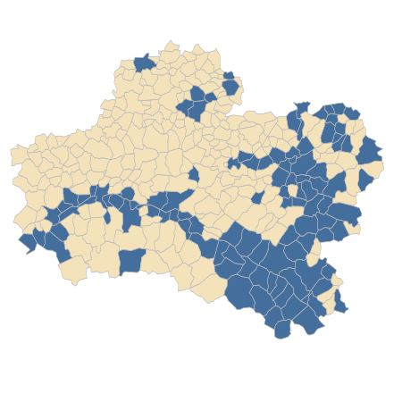 Répartition de Myosoton aquaticum (L.) Moench dans le Loiret