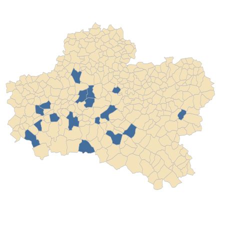 Répartition de Myosurus minimus L. dans le Loiret