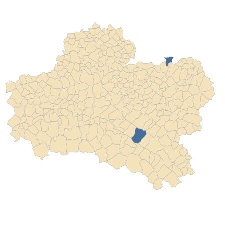 Répartition de Najas minor All. dans le Loiret