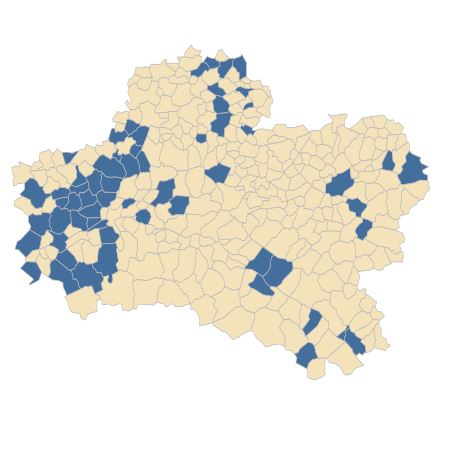 Répartition de Narcissus pseudonarcissus L. dans le Loiret