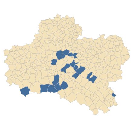 Répartition de Nardus stricta L. dans le Loiret