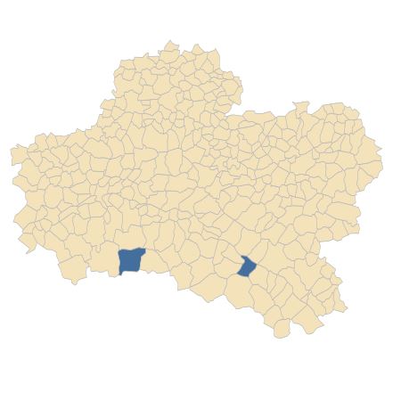 Répartition de Trifolium arvense L. var. arvense dans le Loiret