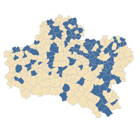 Répartition de Odontites vernus (Bellardi) Dumort. dans le Loiret