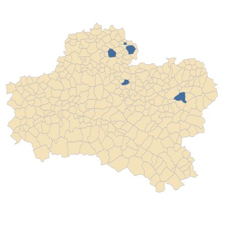 Répartition de Odontites vernus (Bellardi) Dumort. subsp. vernus dans le Loiret