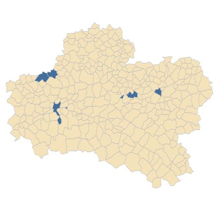 Répartition de Linum usitatissimum L. subsp. usitatissimum dans le Loiret